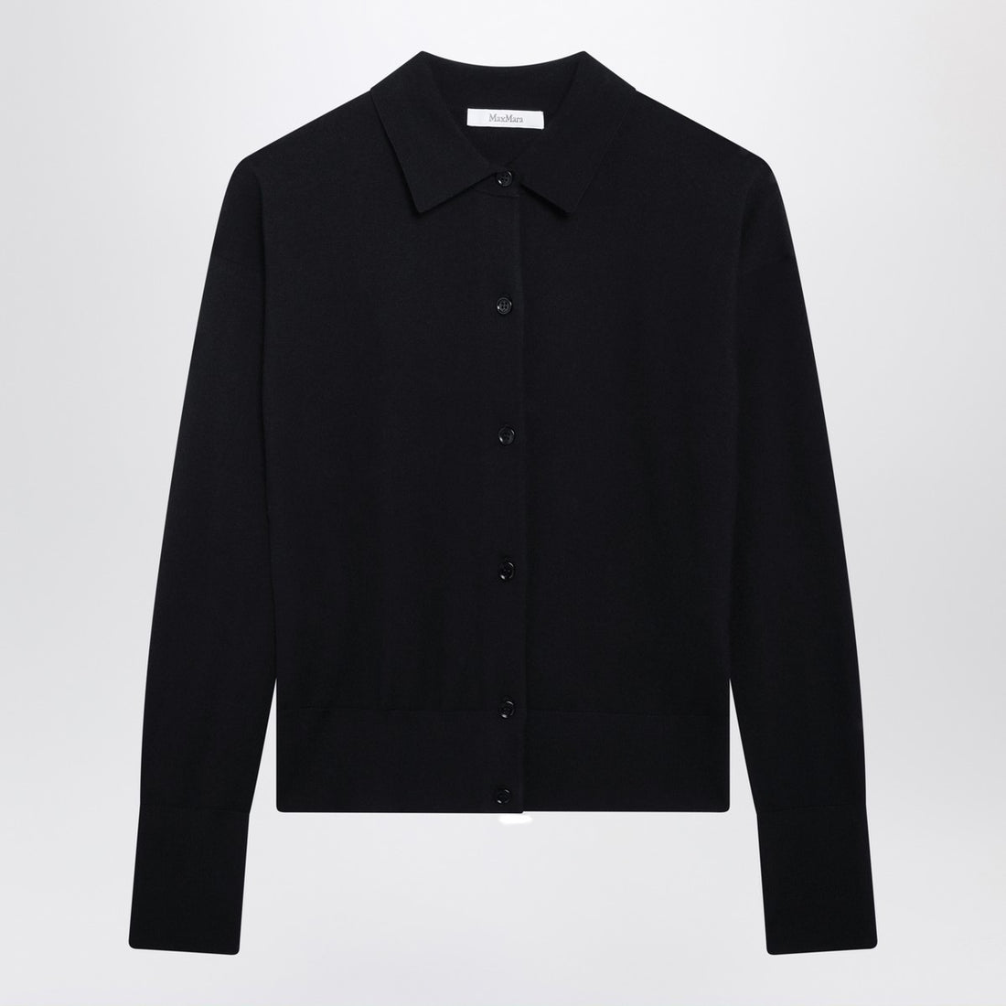 Max Mara Wool-Blend Cropped Cardigan Blue