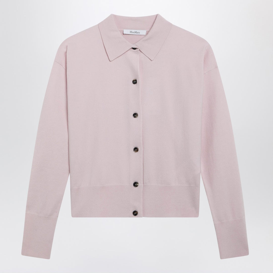 Max Mara Wool-Blend Cropped Cardigan Pink