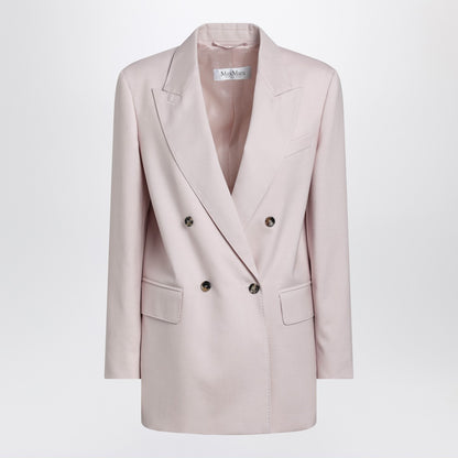 Max Mara Double-Breasted Wool Jacket Pink