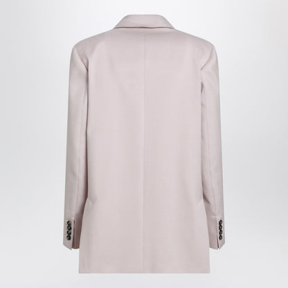 Max Mara Double-Breasted Wool Jacket Pink