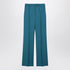 Max Mara Wool-Silk Trousers Light Blue