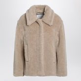 Max Mara Teddy Cropped Wool-Blend Coat Beige