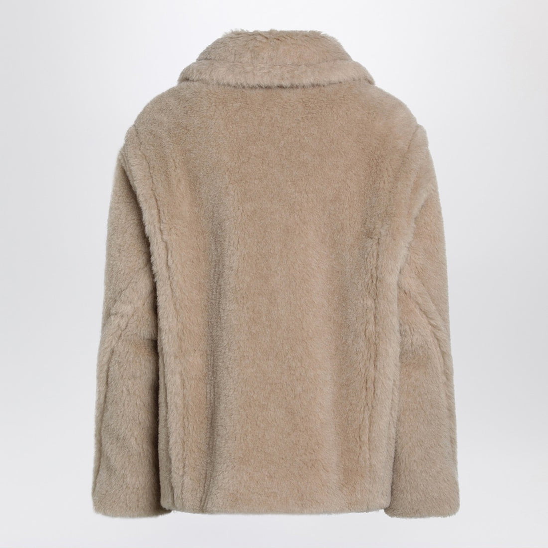Max Mara Teddy Cropped Wool-Blend Coat Beige