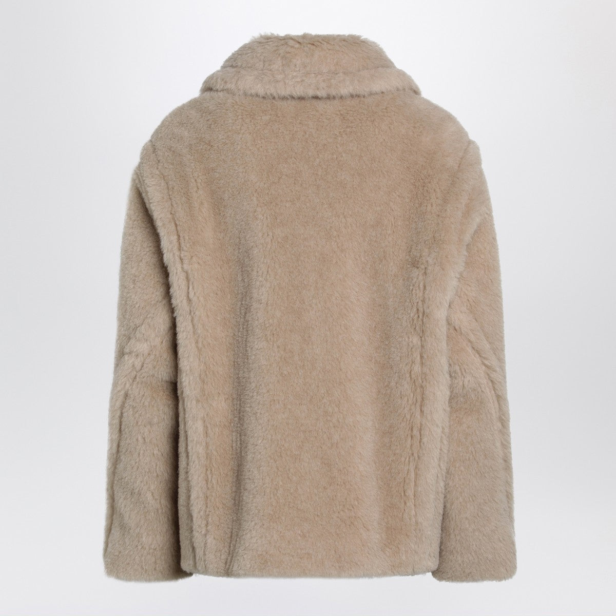 Max Mara Teddy Cropped Wool-Blend Coat Beige