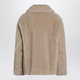 Max Mara Teddy Cropped Wool-Blend Coat Beige