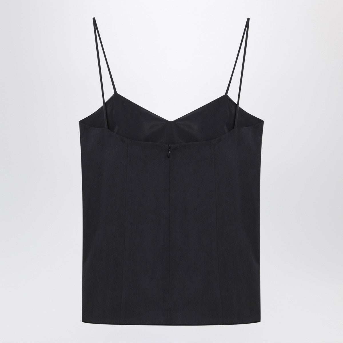 Max Mara Silk Tank Top with V-Neck Blue blue