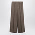 Max Mara Printed Silk Wide-Leg Trousers Brown