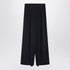 Max Mara Silk-Blend Wide Leg Trousers Blue
