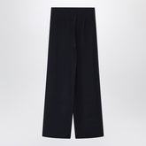 Max Mara Silk-Blend Wide Leg Trousers Blue