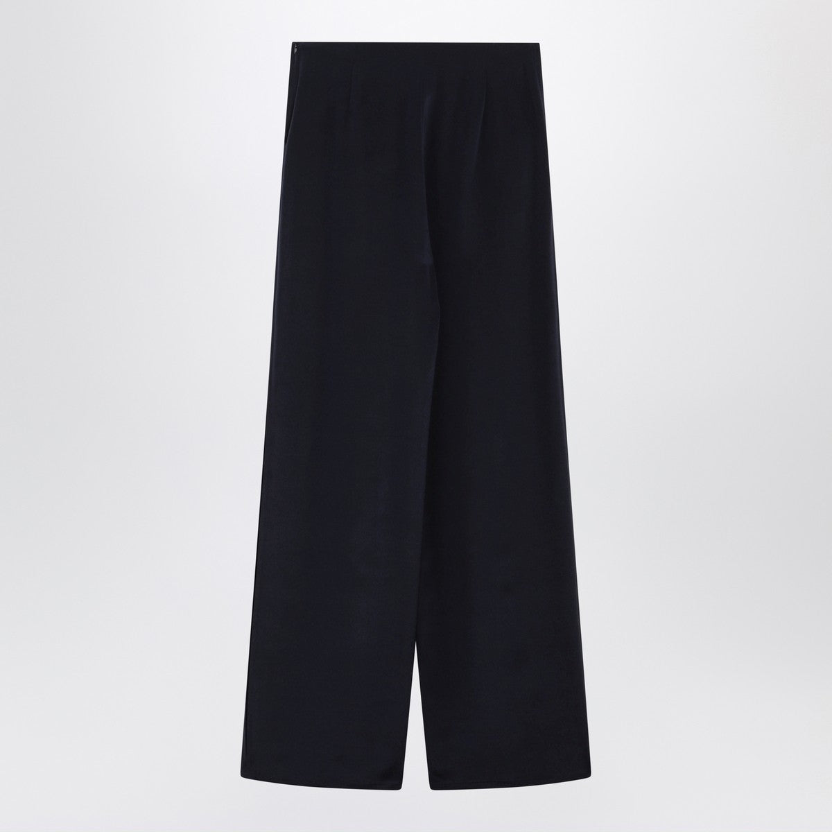 Max Mara Silk-Blend Wide Leg Trousers Blue