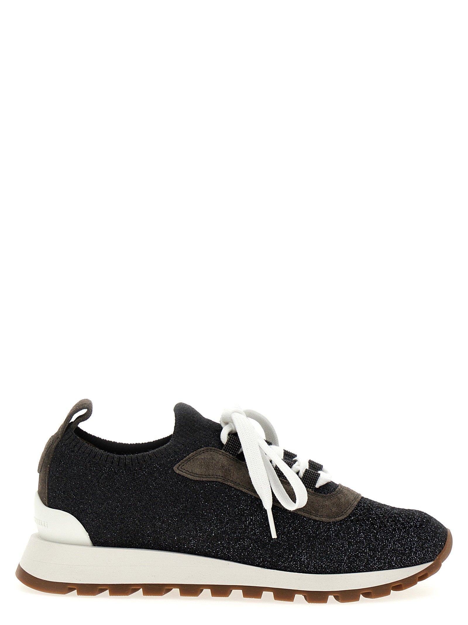 Brunello Cucinelli Lurex Sneakers Gray