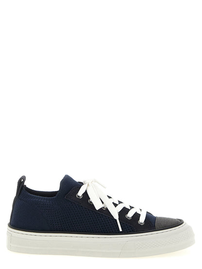 Brunello Cucinelli Precious Toe Sneakers Blue