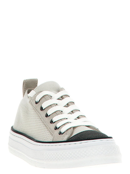 Brunello Cucinelli Monile Knit Sneakers Multicolor
