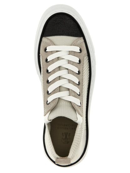Brunello Cucinelli Monile Knit Sneakers Multicolor