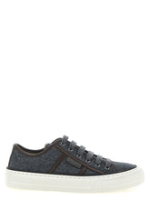 Brunello Cucinelli Shiny Tab Sneakers Gray