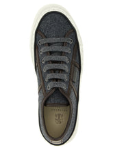 Brunello Cucinelli Shiny Tab Sneakers Gray