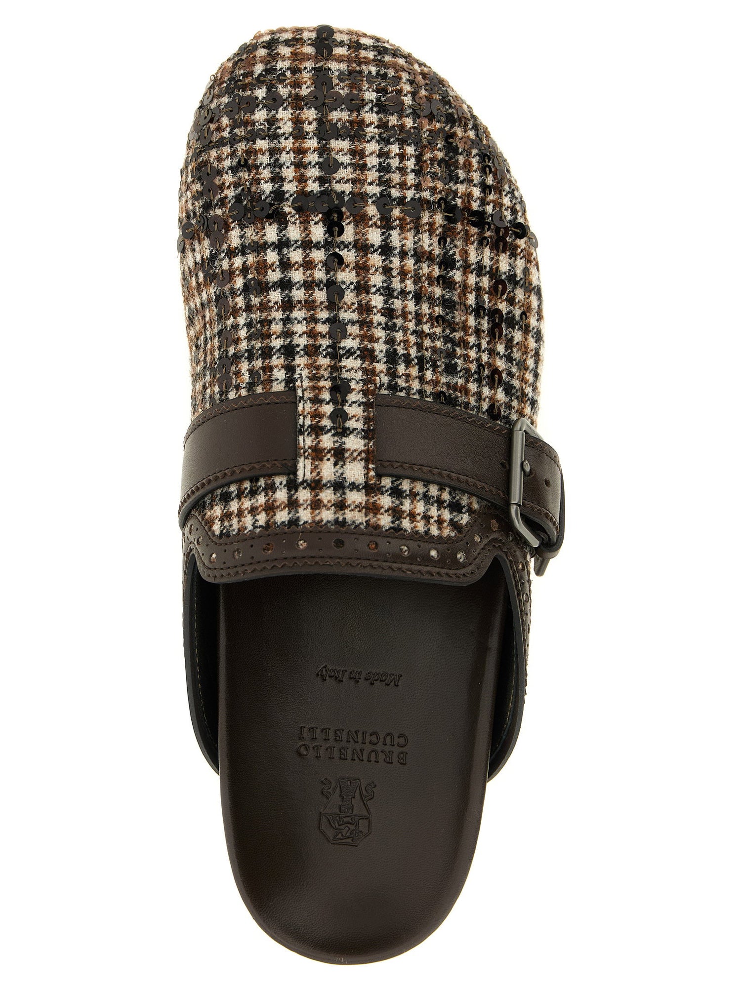 Brunello Cucinelli Dazzling Sabots Brown