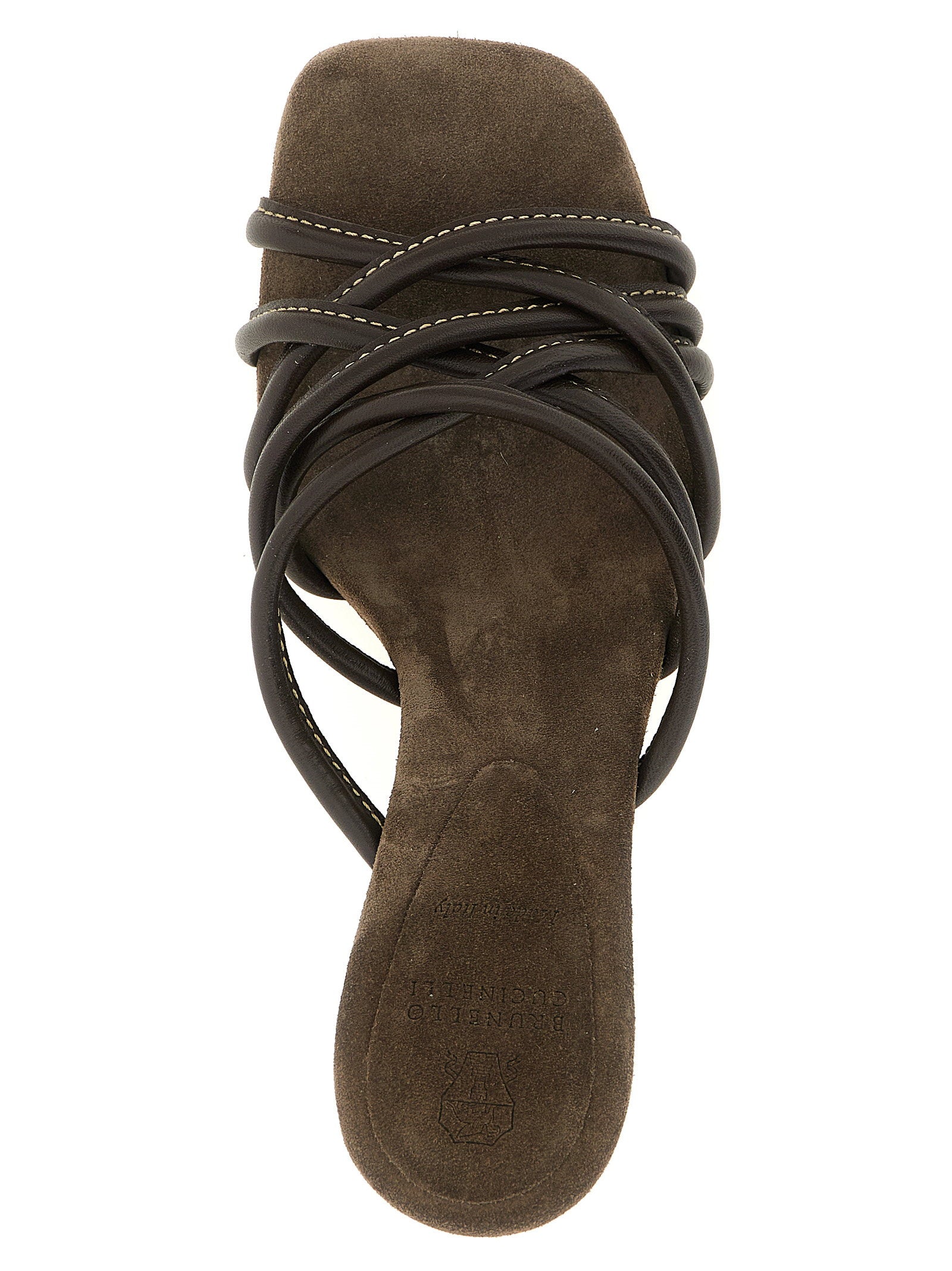 Brunello Cucinelli Leather Sandals Brown