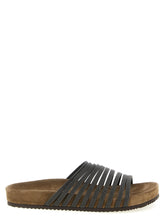 Brunello Cucinelli Precious Straps Slides Black
