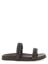 Brunello Cucinelli Precious Braided Straps Sandals Brown