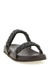 Brunello Cucinelli Precious Braided Straps Sandals Brown