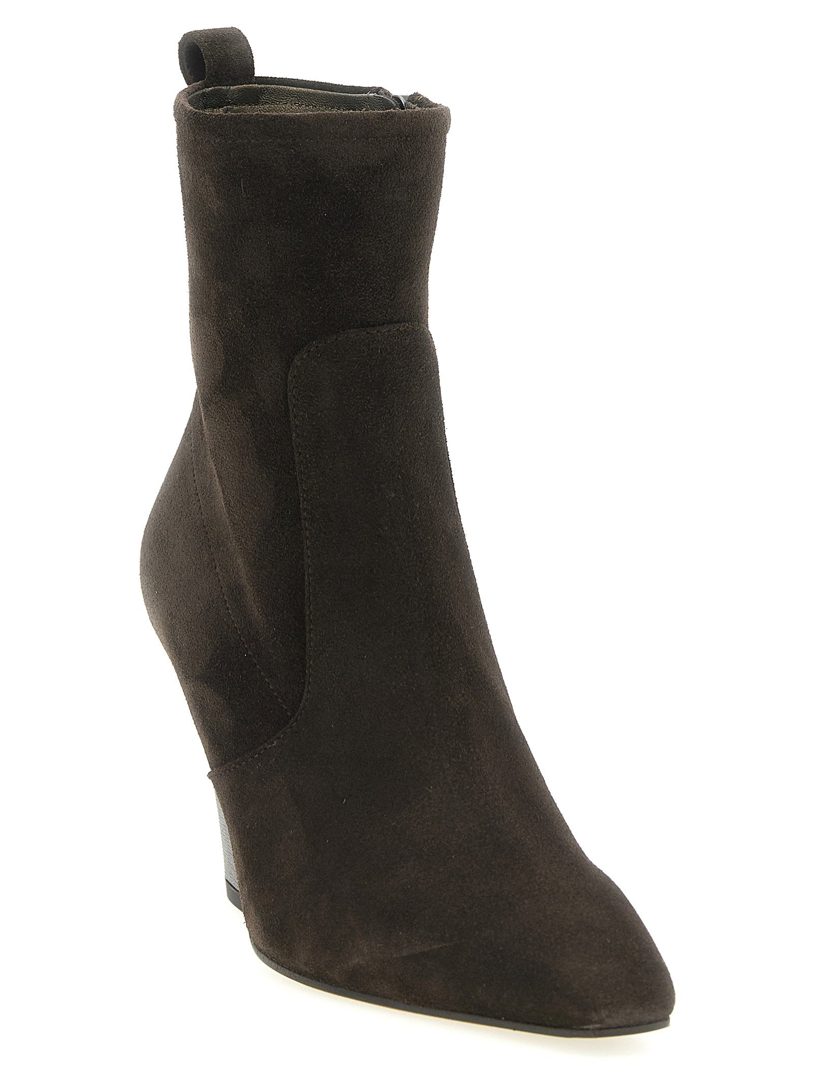 Brunello Cucinelli Precious Heel Ankle Boots Brown