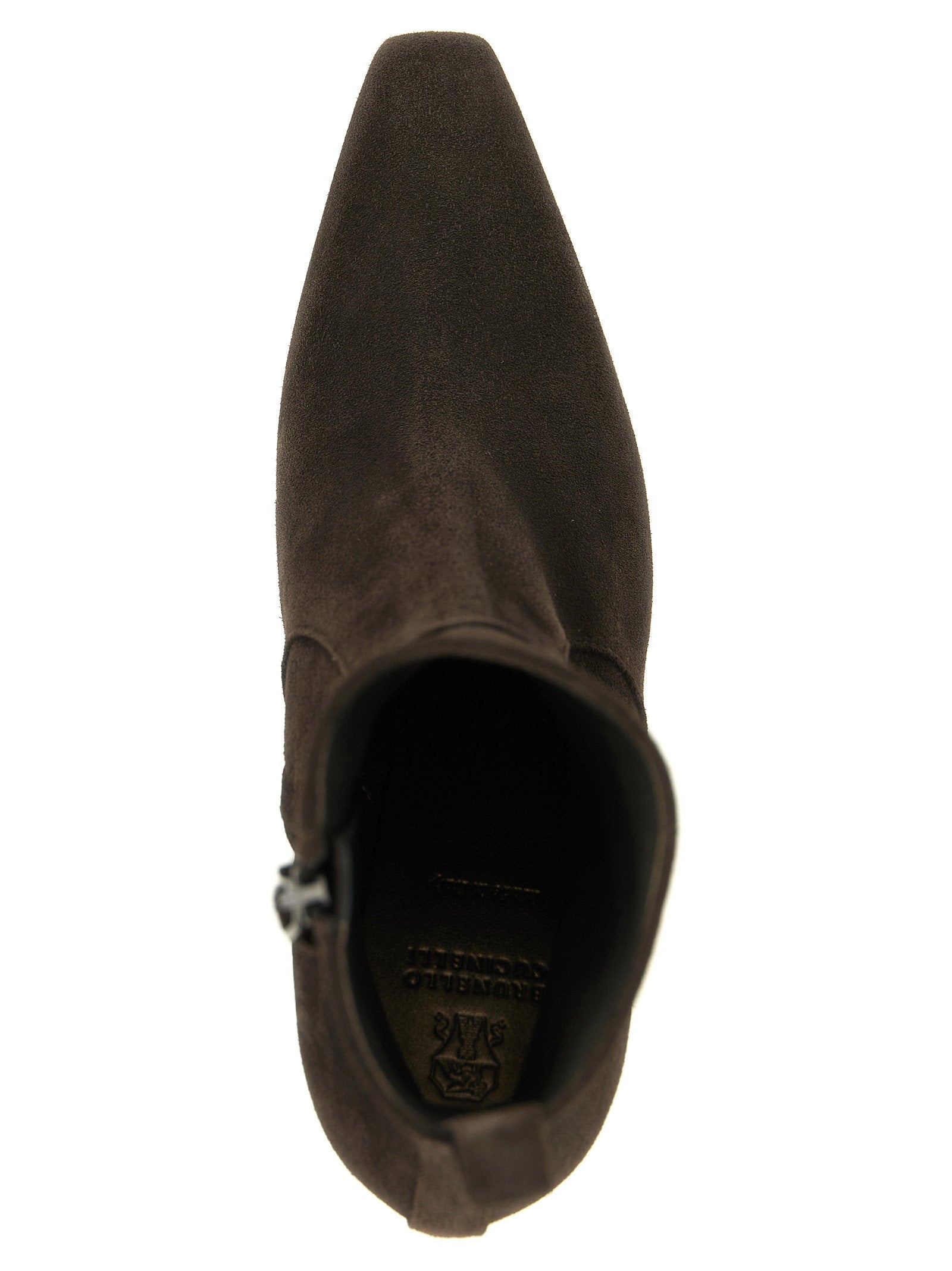 Brunello Cucinelli Precious Heel Ankle Boots Brown