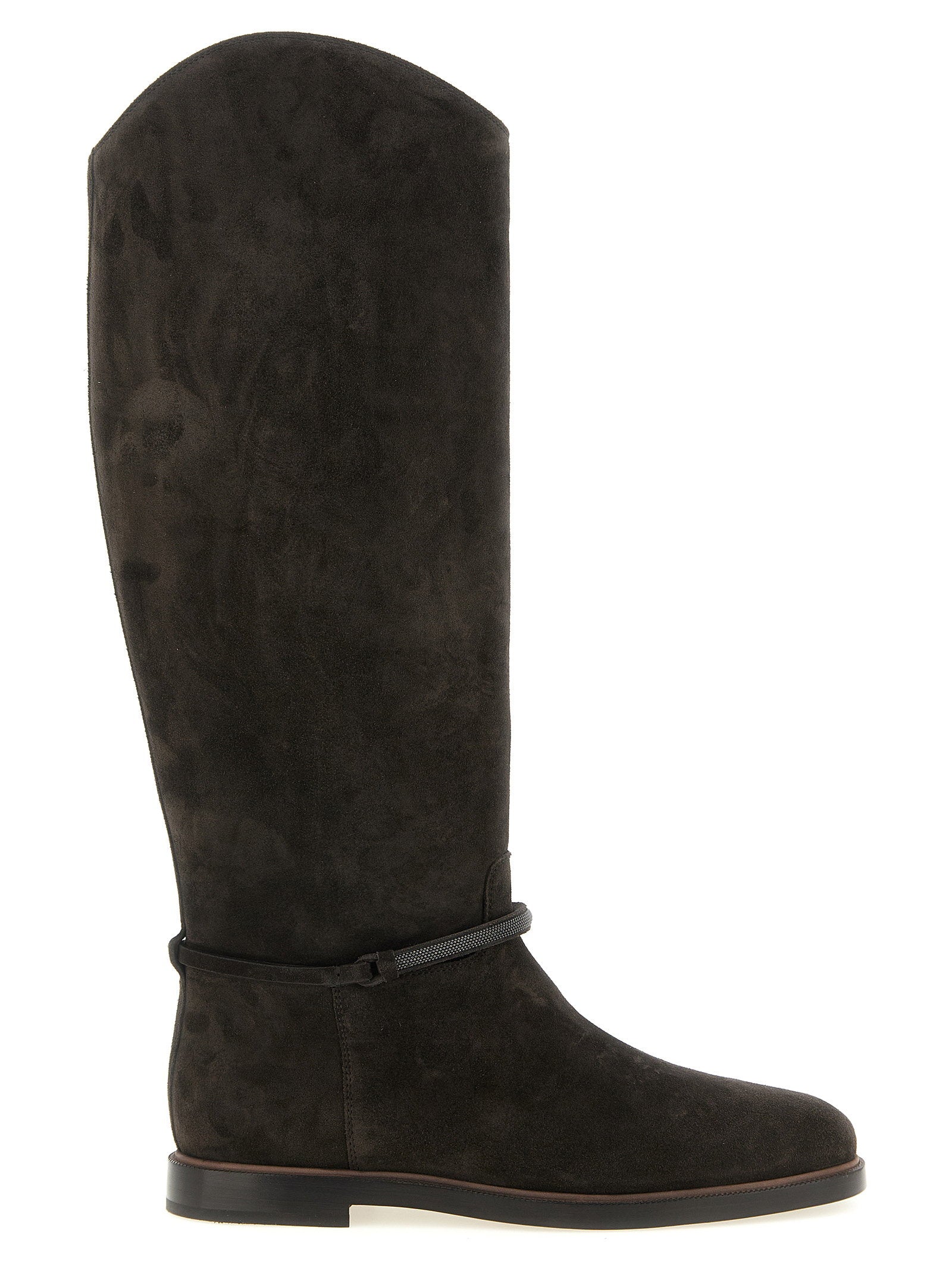 Brunello Cucinelli Suede Boots Black