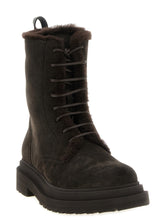 Brunello Cucinelli Precious Loop Ankle Boots Brown