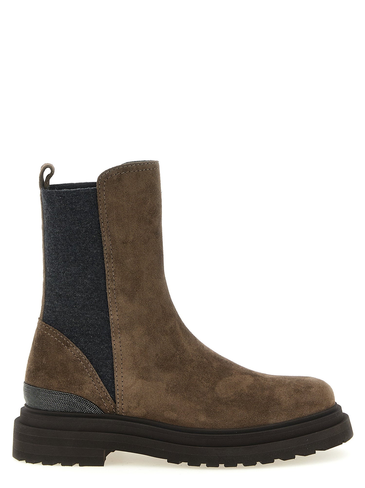 Brunello Cucinelli Precious Detail Ankle Boots Brown