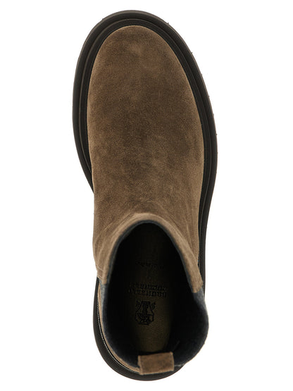Brunello Cucinelli Precious Detail Ankle Boots Brown