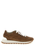 Brunello Cucinelli Monile Suede Sneakers Brown
