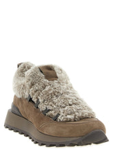 Brunello Cucinelli Monile Shearling Sneakers Brown