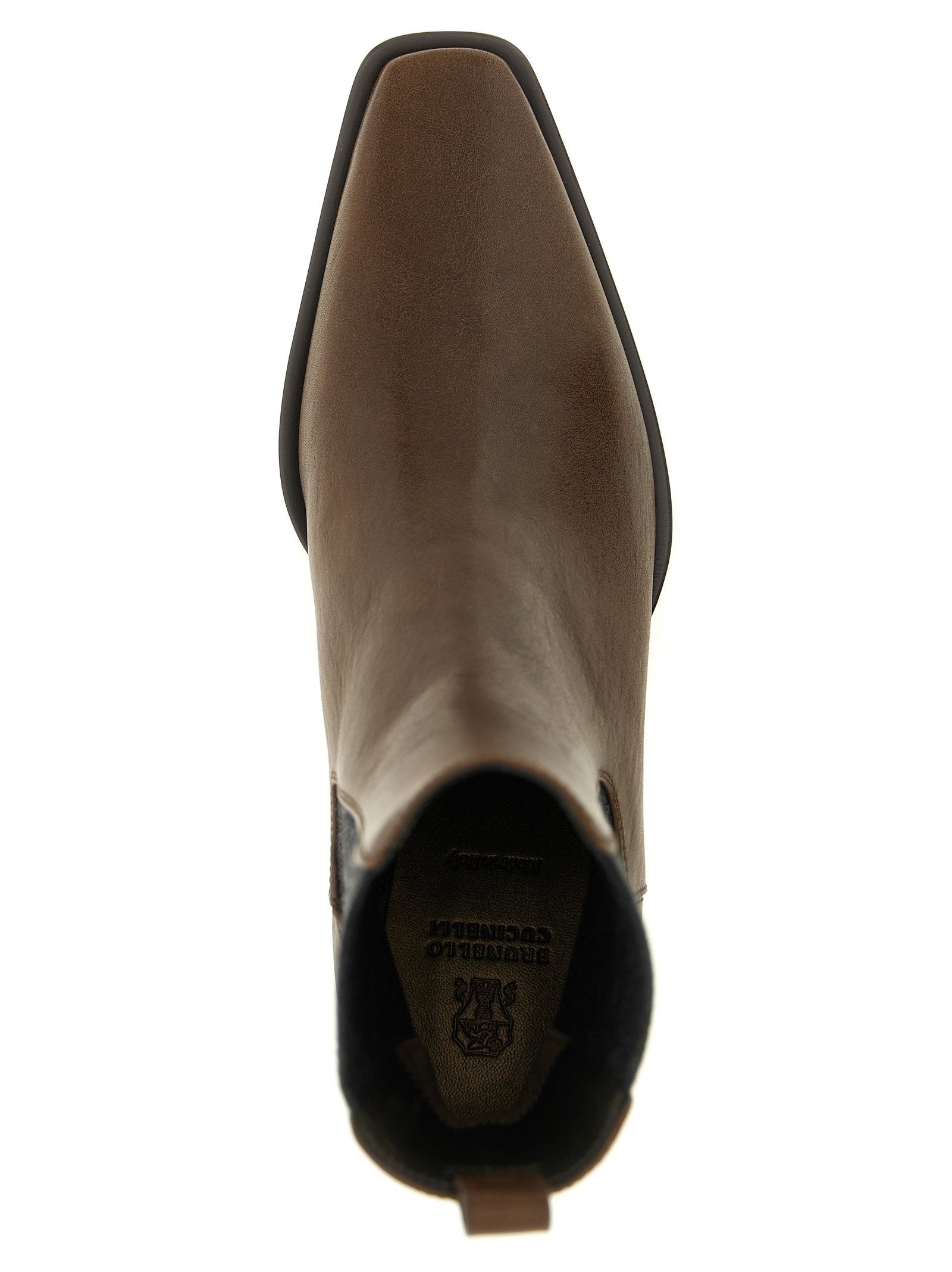 Brunello Cucinelli Precious Heel Ankle Boots Brown