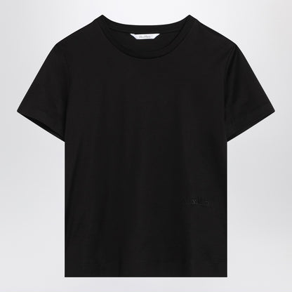 Max Mara Black Cotton Crewneck T-Shirt Black