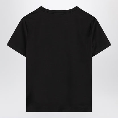 Max Mara Black Cotton Crewneck T-Shirt Black