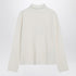 Max Mara Ivory Cashmere-Blend High-Neck Sweater White
