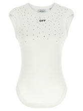 Off White Top Swarowski White