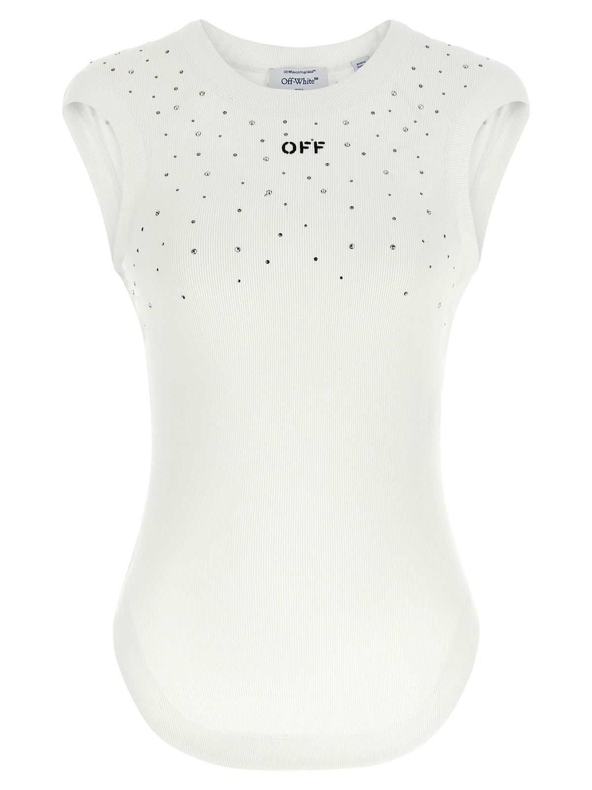 Off White Top Swarowski White