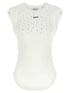 Off White Top Swarowski White