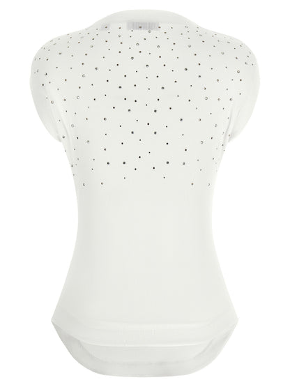 Off White Top Swarowski White