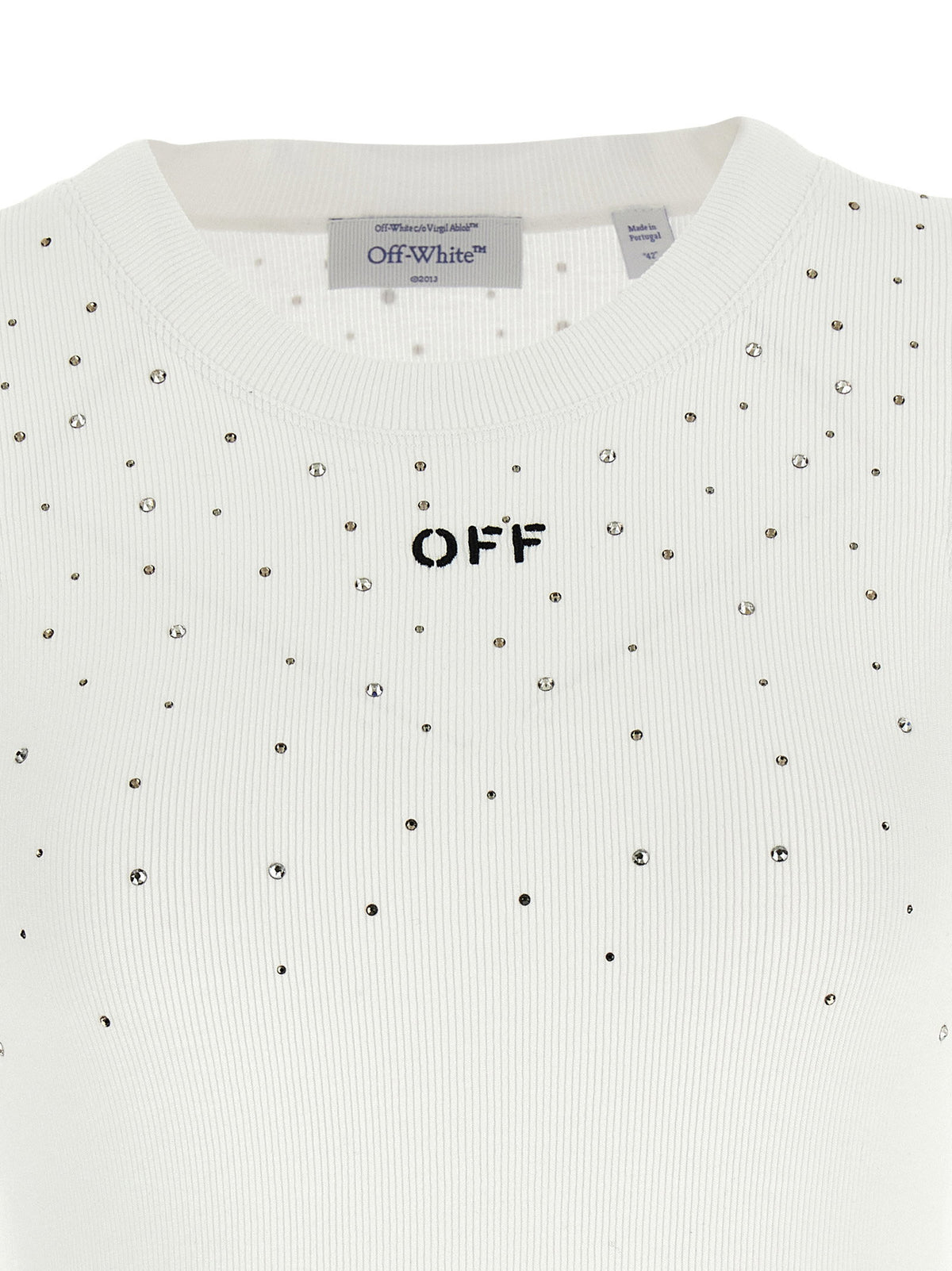 Off White Top Swarowski White