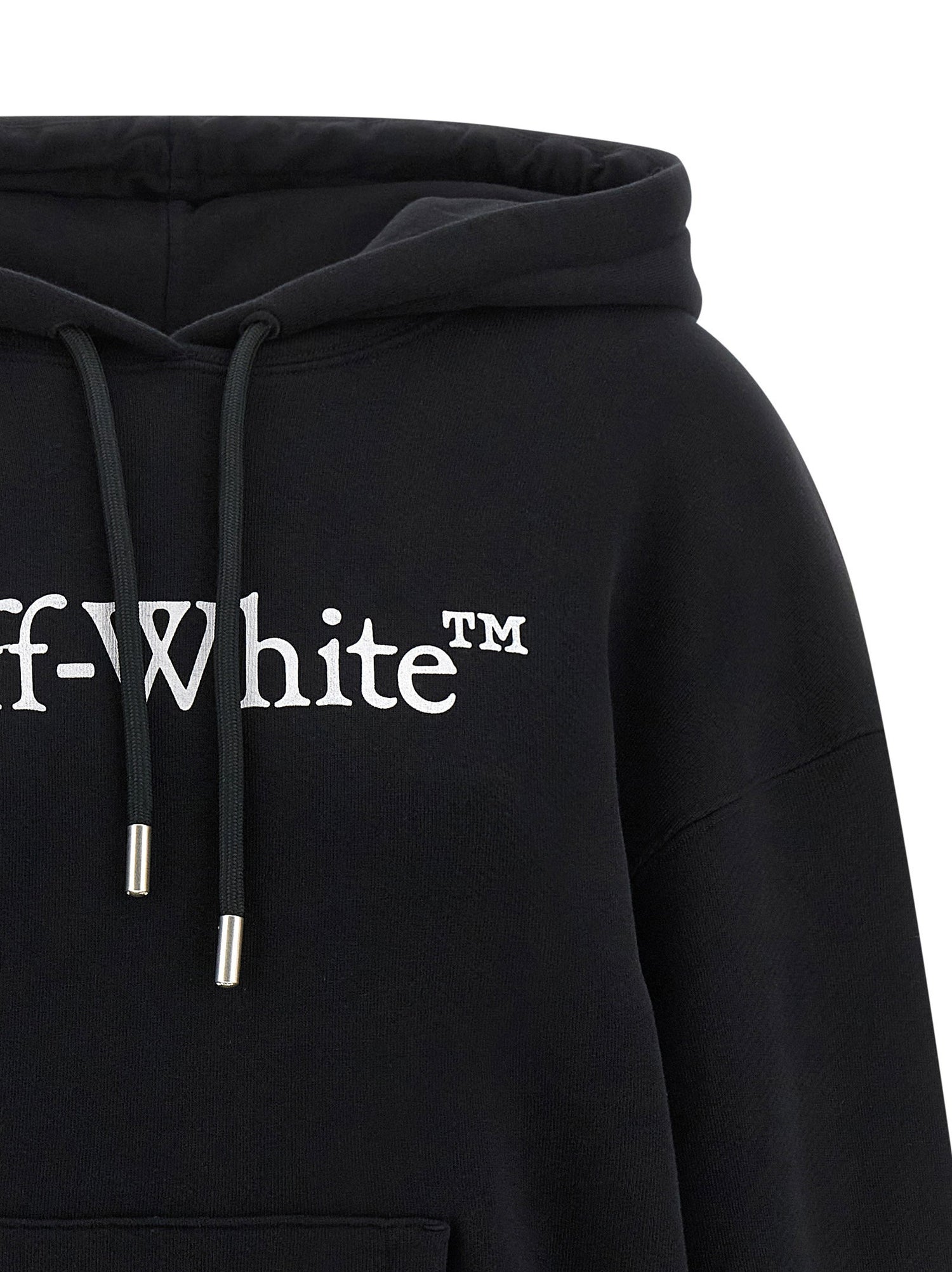 Off White Big Logo Bookkish Hoodie White/black