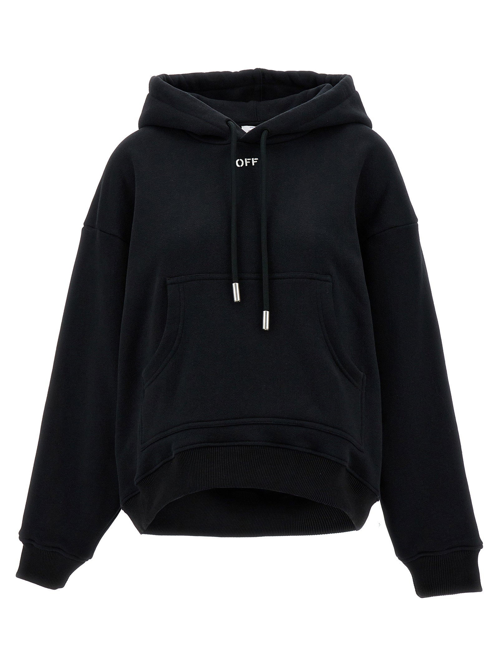 Off White Off Stamp Hoodie Black