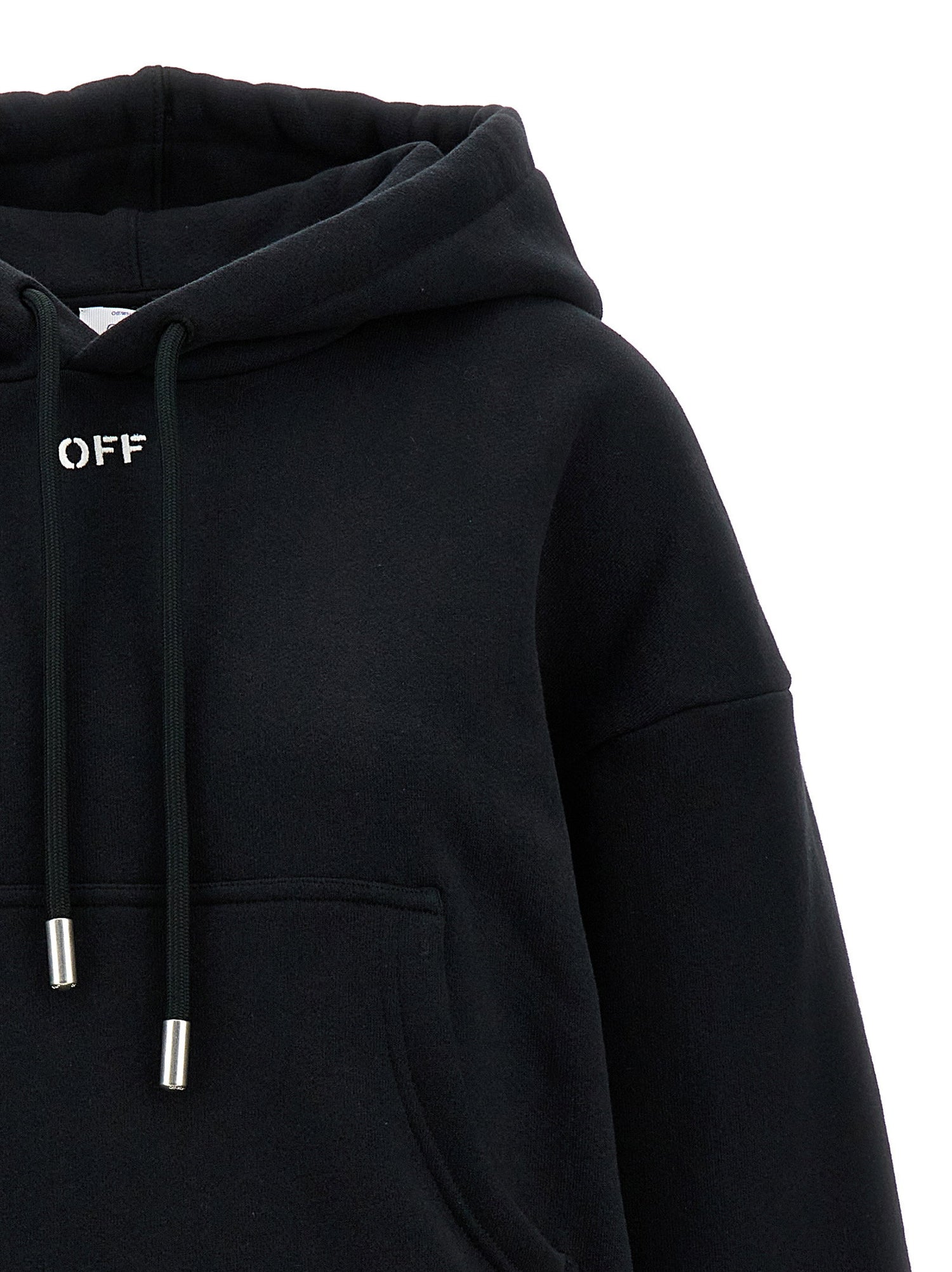 Off White Off Stamp Hoodie Black
