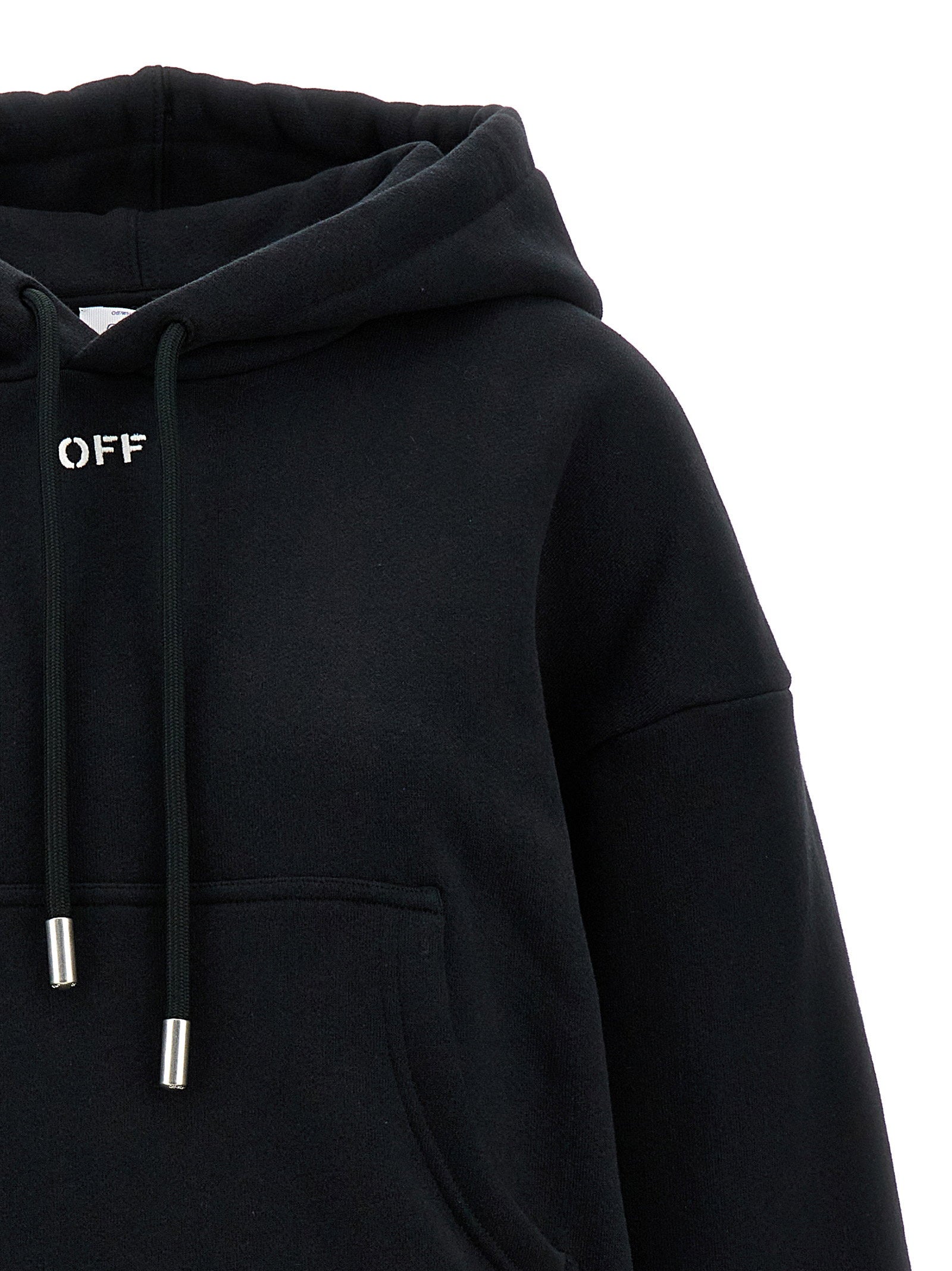 Off White Off Stamp Hoodie Black