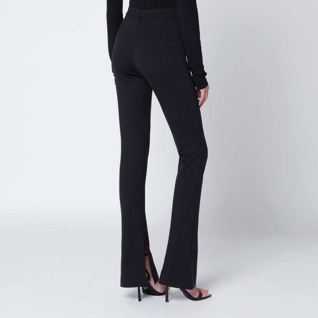 Off White Black Nylon Trousers with Contrasting OFF Logo Black