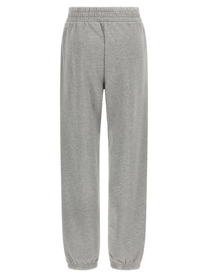 Off White Logo Embroidery Joggers Gray