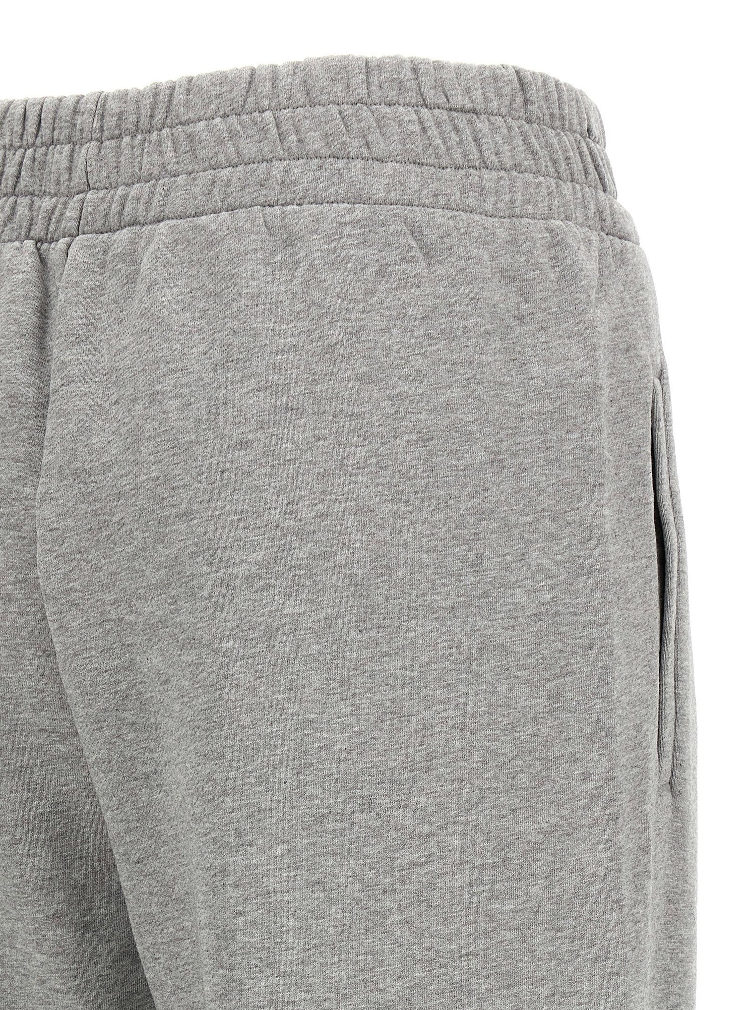 Off White Logo Embroidery Joggers Gray