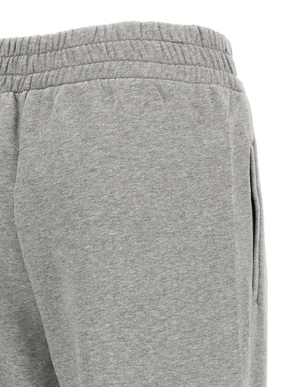 Off White Logo Embroidery Joggers Gray
